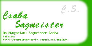 csaba sagmeister business card